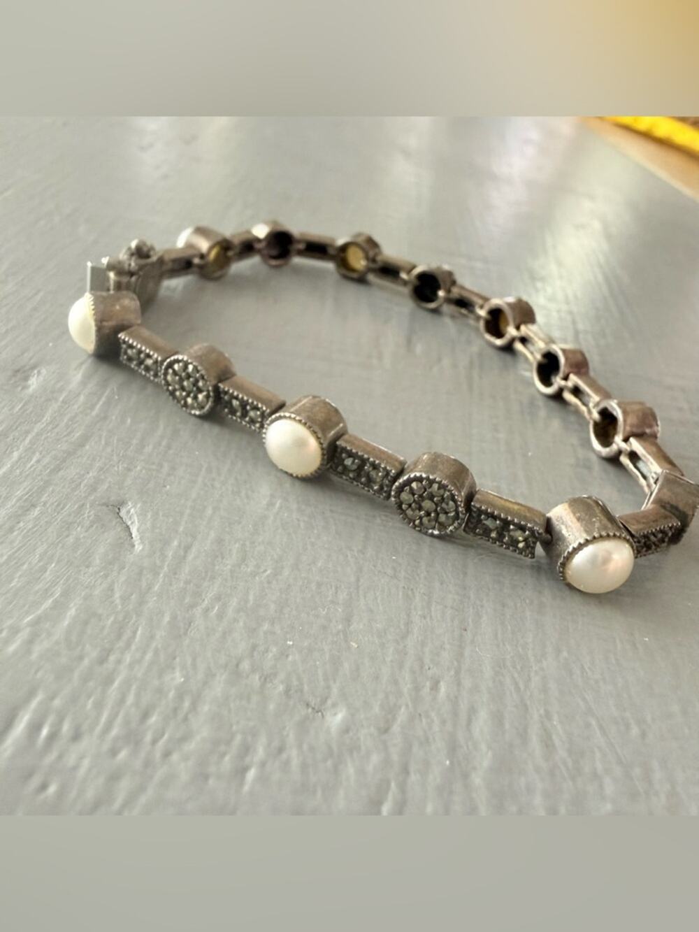 Judith Jack 925 Sterling Silver & Pearls Bracelet